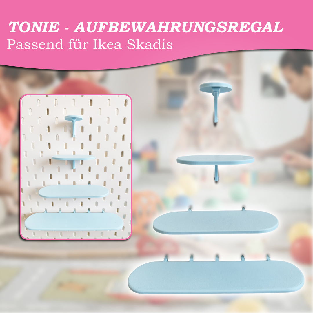 Tonie-Aufbewahrungsregal für Ikea Skadis - Vielfältige Farbauswahl, magnetisch und platzsparend