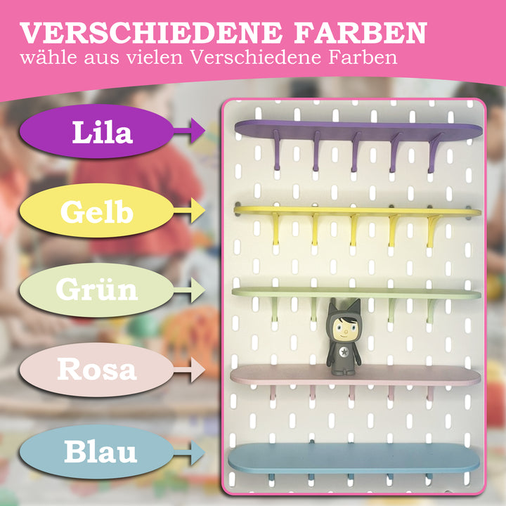 Tonie-Aufbewahrungsregal für Ikea Skadis - Vielfältige Farbauswahl, magnetisch und platzsparend