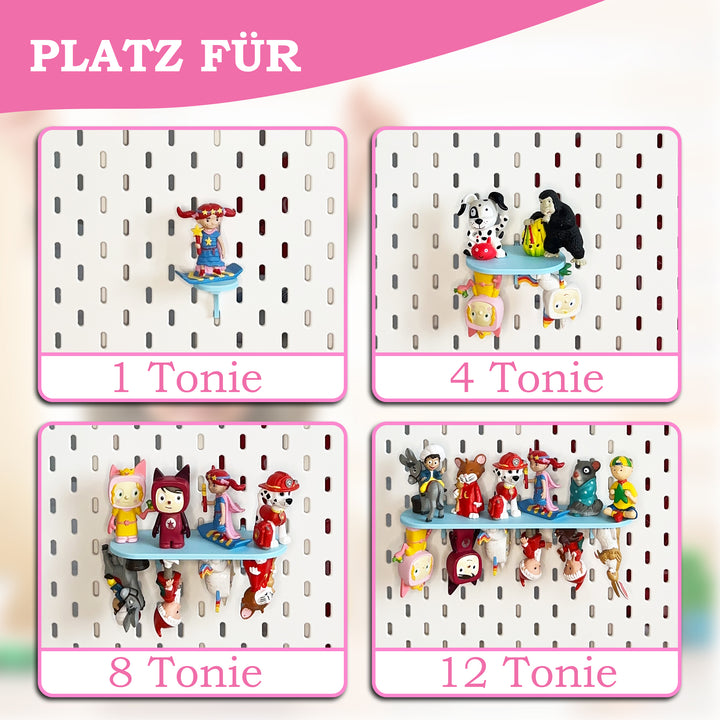 Tonie-Aufbewahrungsregal für Ikea Skadis - Vielfältige Farbauswahl, magnetisch und platzsparend