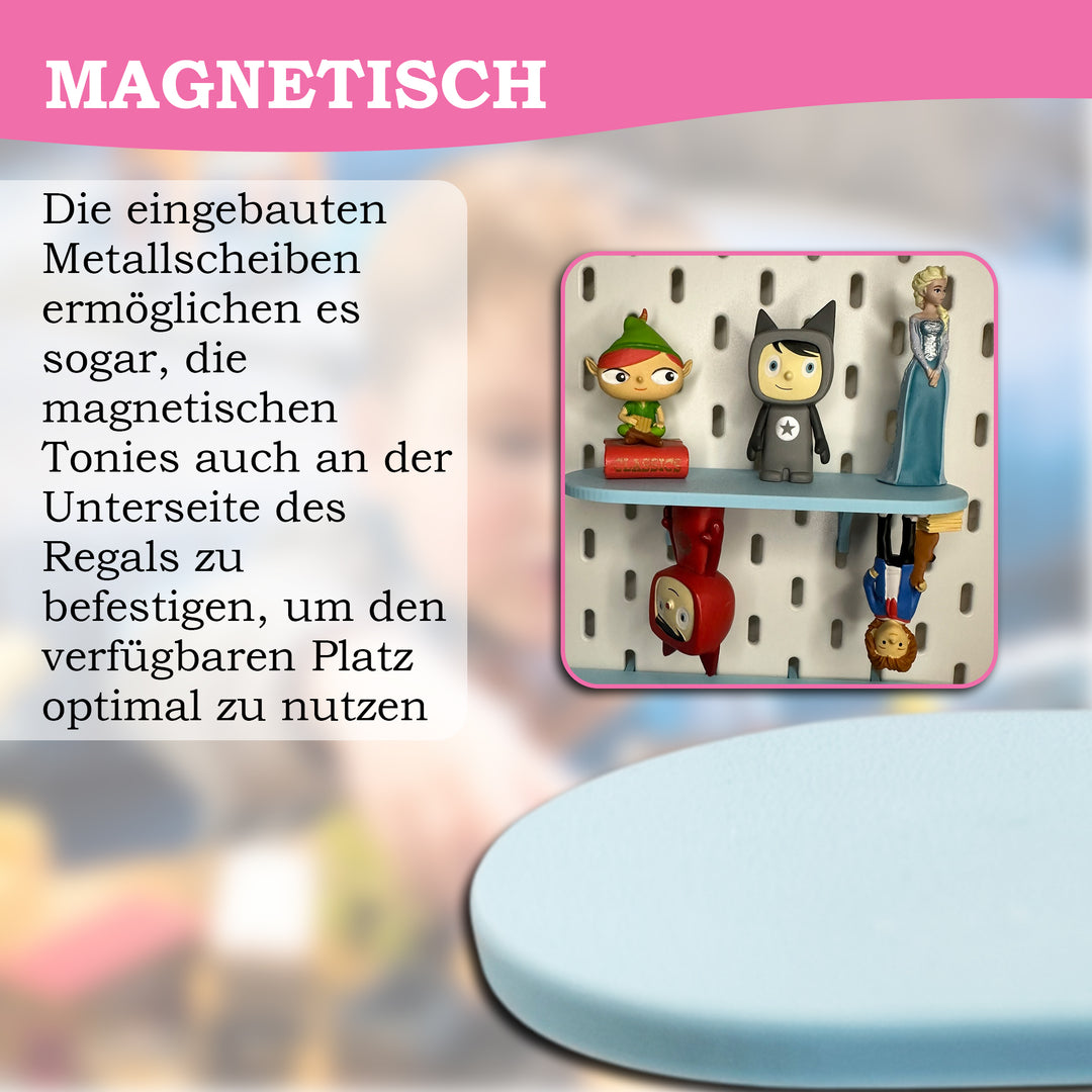 Tonie-Aufbewahrungsregal für Ikea Skadis - Vielfältige Farbauswahl, magnetisch und platzsparend