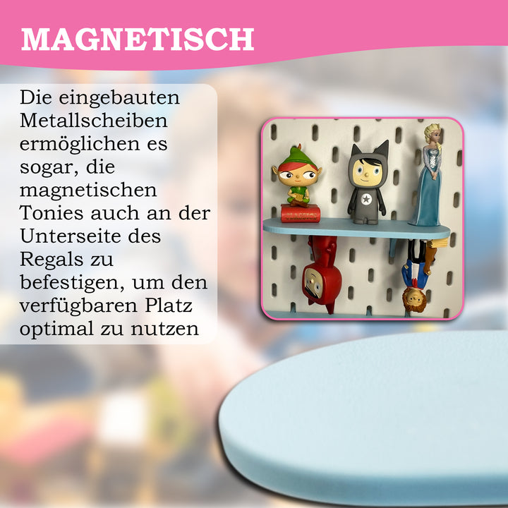 Tonie-Aufbewahrungsregal für Ikea Skadis - Vielfältige Farbauswahl, magnetisch und platzsparend
