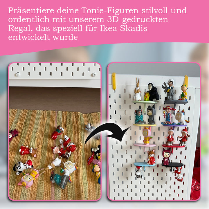 Tonie-Aufbewahrungsregal für Ikea Skadis - Vielfältige Farbauswahl, magnetisch und platzsparend