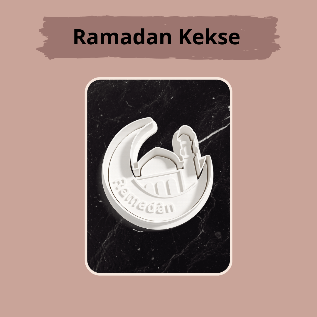Keksausstecher "Ramadan" mit individuellem Text, personalisierter Keksstempel z.B. mit Namen