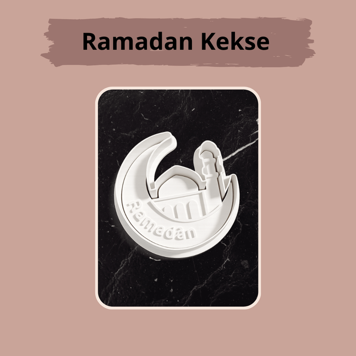Keksausstecher "Ramadan" mit individuellem Text, personalisierter Keksstempel z.B. mit Namen