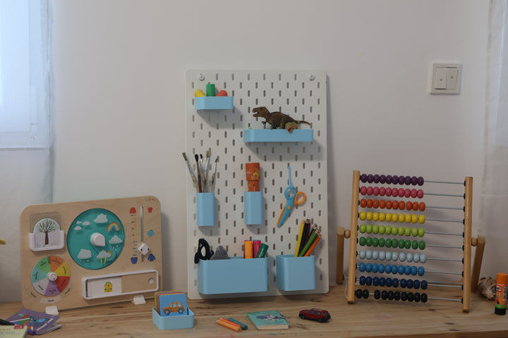 Aufbewahrungsboxen Set passend für Ikea Skadis in verschiedenen Farben und Größen - Organisation für dein Regalsystem