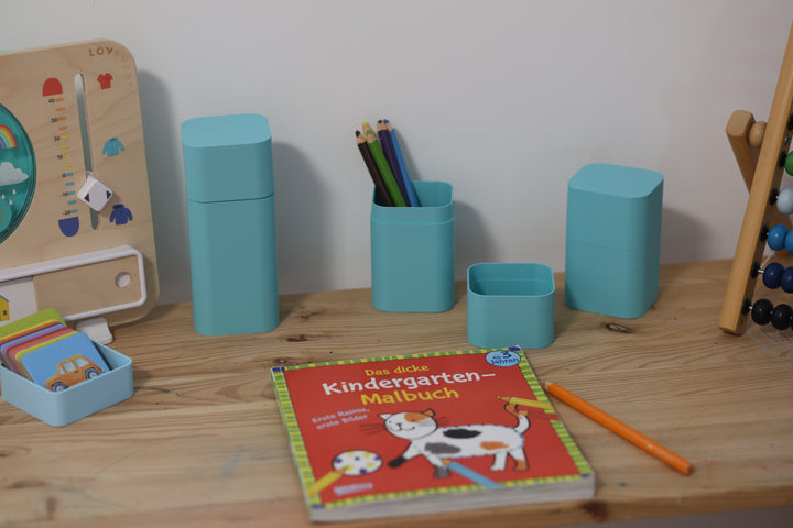 Sortierboxen mit Deckel in Trendfarben - Perfekt für Kabel, Stifte &amp; Kleinteile | Schreibtisch-Organisation