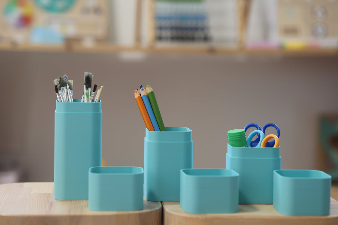 Sortierboxen mit Deckel in Trendfarben - Perfekt für Kabel, Stifte &amp; Kleinteile | Schreibtisch-Organisation