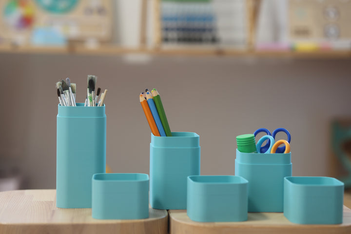 Sortierboxen mit Deckel in Trendfarben - Perfekt für Kabel, Stifte &amp; Kleinteile | Schreibtisch-Organisation