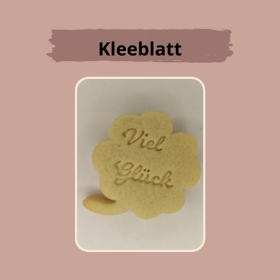 Keksausstecher "Kleeblatt - Viel Glück" mit Stempel
