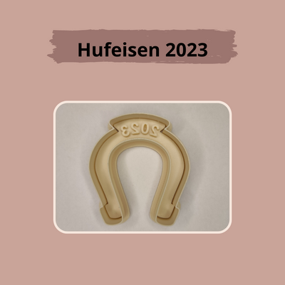 Keksausstecher "Hufeisen - 2024" mit Stempel