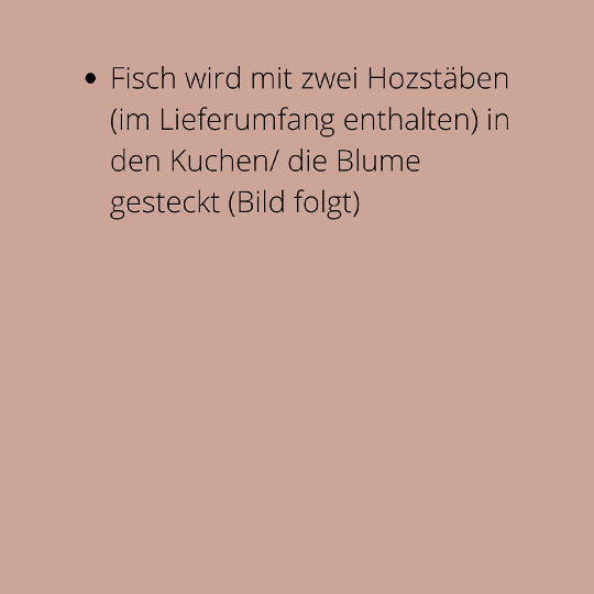 Caketopper "Fisch", zur Kommunion/Taufe mit individueller Beschriftung