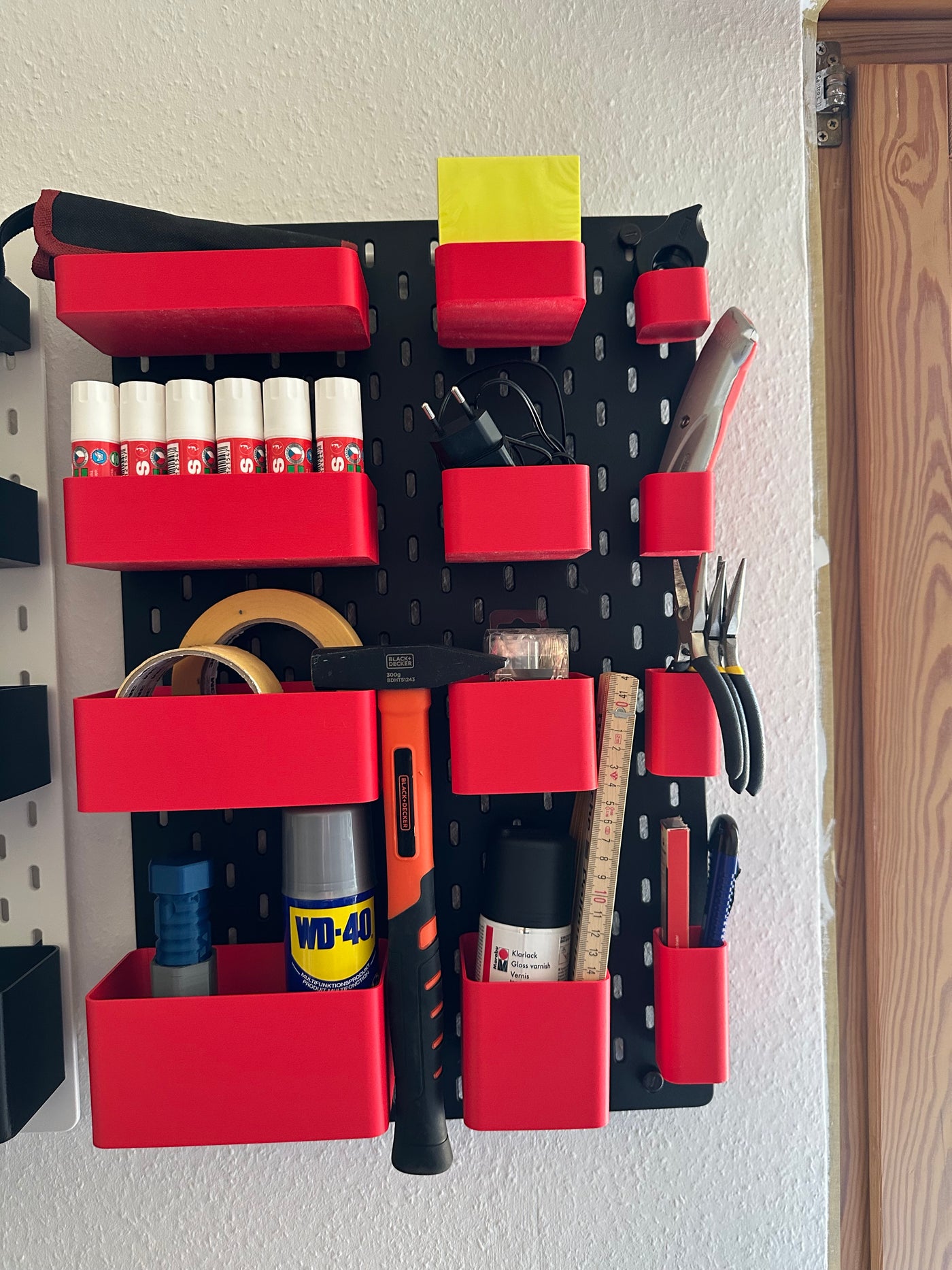 Set: 12 Aufbewahrungsboxen passend für Ikea Skadis in verschiedenen Farben und Größen - Organisation für dein Regalsystem