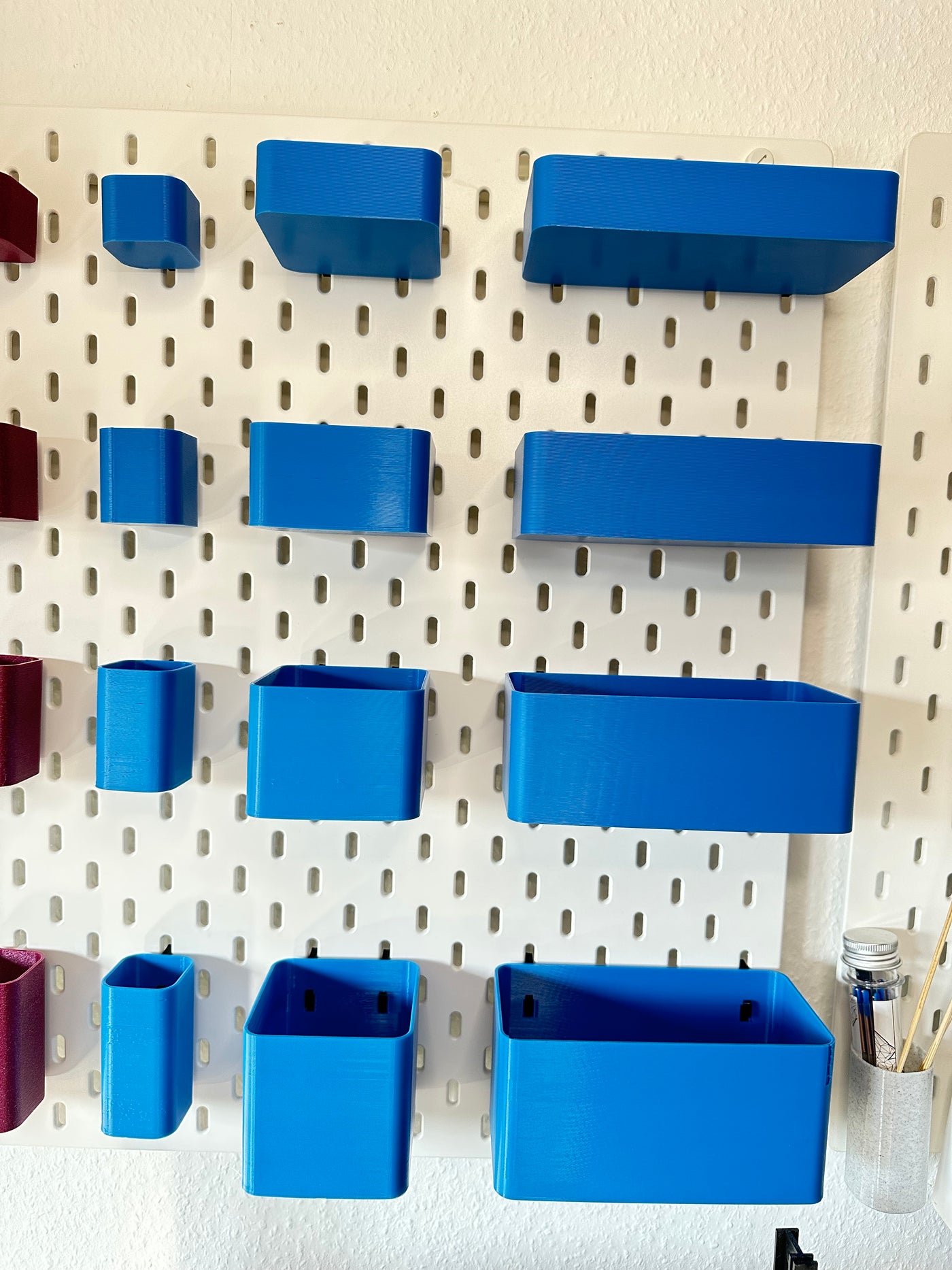 Aufbewahrungsboxen passend für Ikea Skadis in verschiedenen Farben und Größen - Organisation für dein Regalsystem
