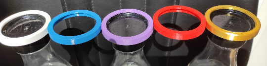5x Deckelring in verschiedenen Farben, geeignet für SodaStream Crystal – SundA3D