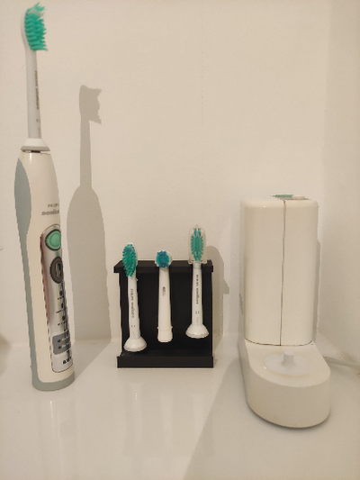 Halterung für Zahnbürstenköpfe, geeignet z.B. für Oral-B, Philipps Sonicare, personalisierbar