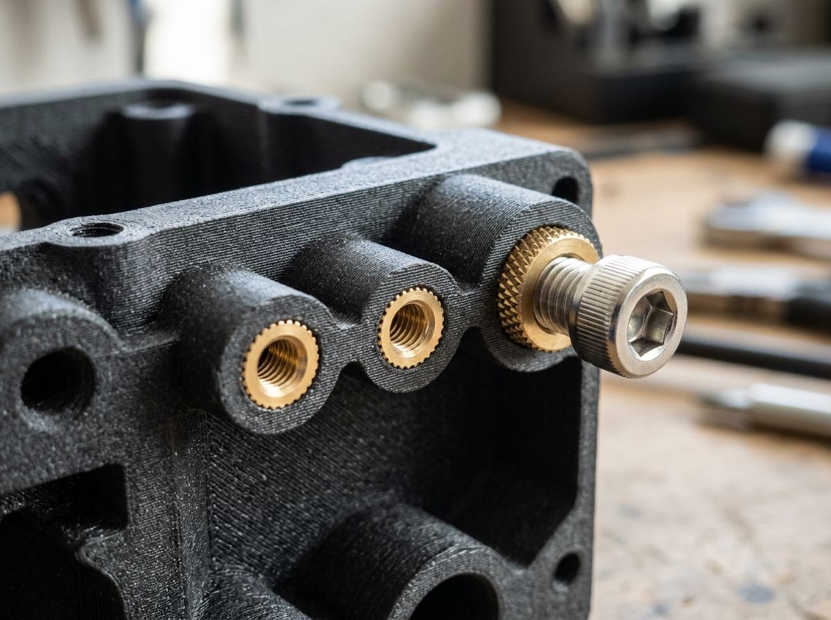 Design for Additive Manufacturing (DfAM) – Lastpfadgerechte Schichtorientierung und Messing-Gewindeeinsätze