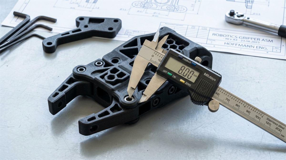 Präzise 3D-gedruckte Funktionsbauteile, Montagevorrichtungen und Messing-Gewindeeinsätze aus der Kölner Fertigung